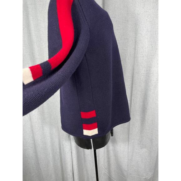 Vintage Woman's Lands' End Heavy Wool Navy Sweater, Plus Size 18-20 - Picture 5 of 6